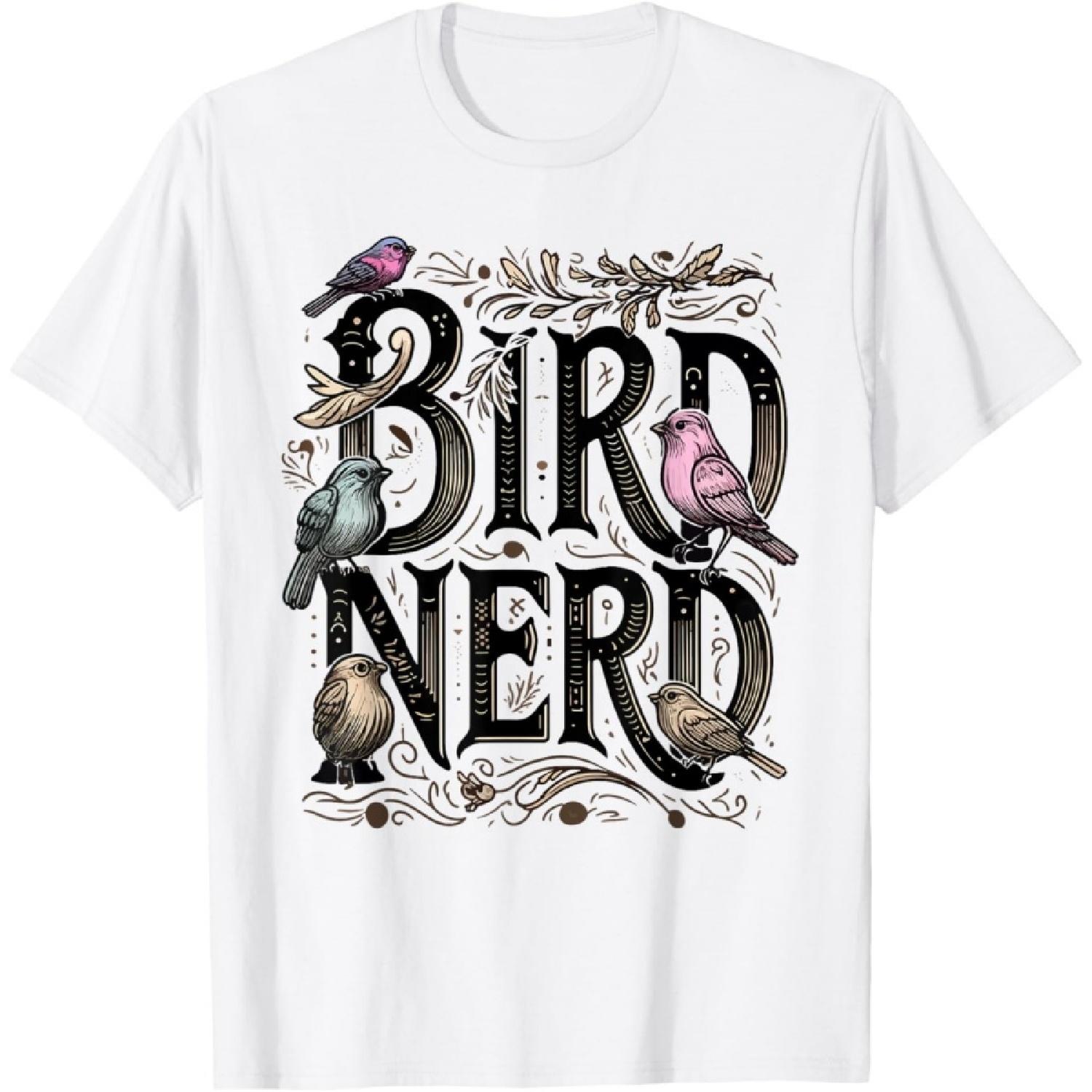 Bird Nerd Funny Birdwatching Birdwatcher Bird Lover Cute T-Shirt XXXXXL белый