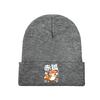 Kawaii Fox Knitted Hat Women's Unisex's Beanie Winter Hat  Warm Melon Cap