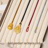 2mm Gold Pendant Jade Buddha Amulet Necklace: Adjustable Handmade Woven Rope for Men & Women.