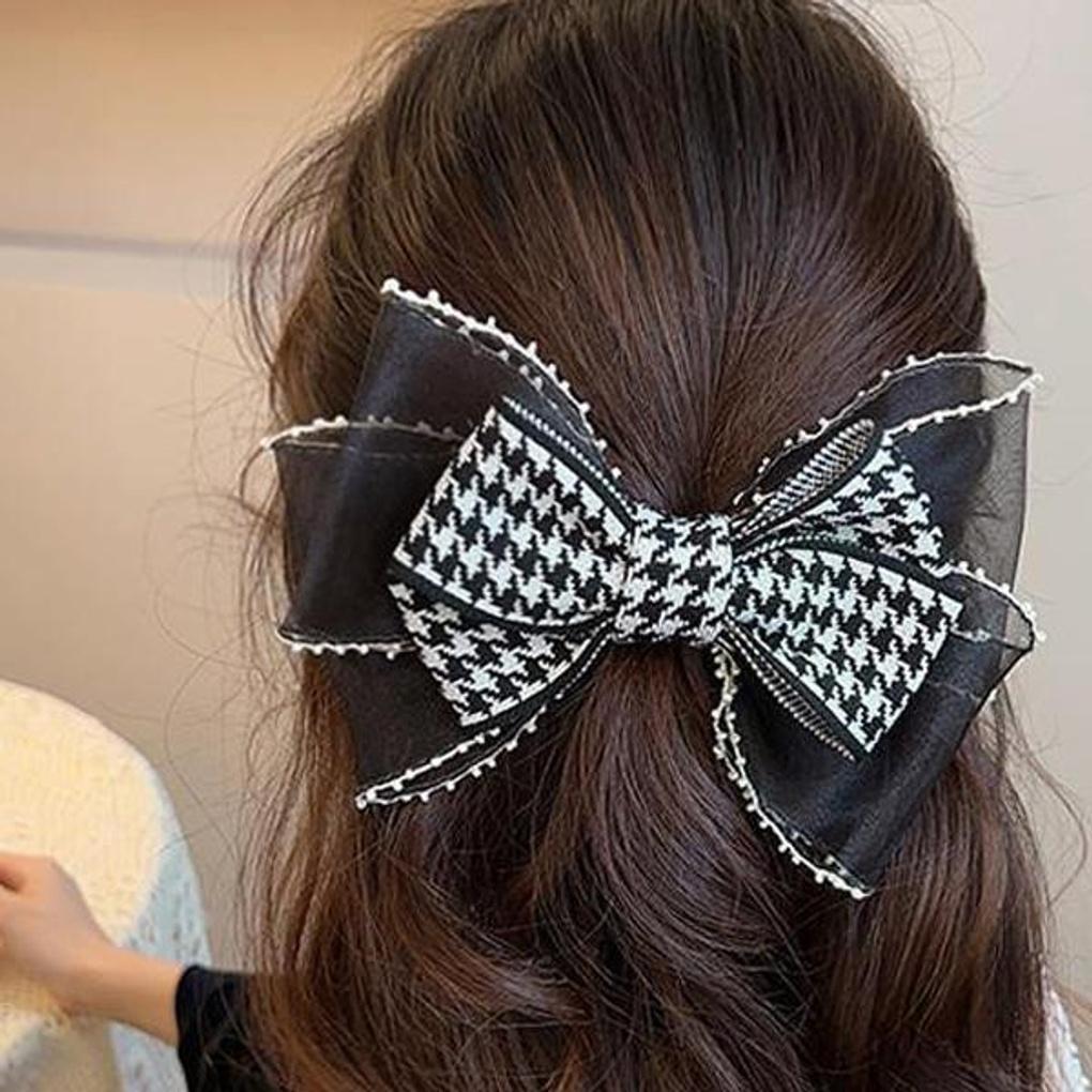 Dámská denní rubínová dvojitá stužka automatická sponka do vlasů