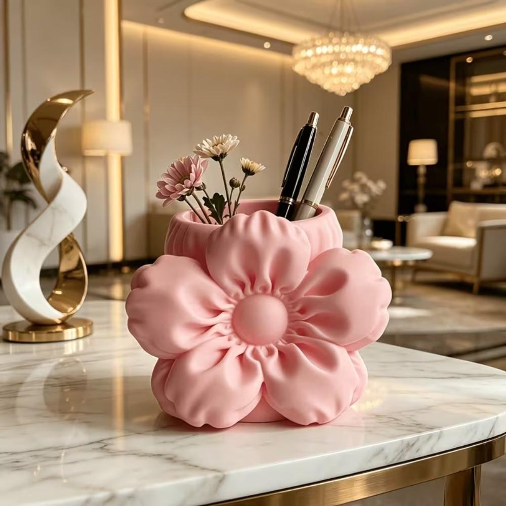 Makeup Brush Bin 3D Printed Pen Stand Simulation Floral Model  Home Table Settings