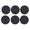 6 Pcs Black Grey Drink Coaster 3.9x3.9 In Non Slip Coaster Heat Resistant Coaster  Stone Table