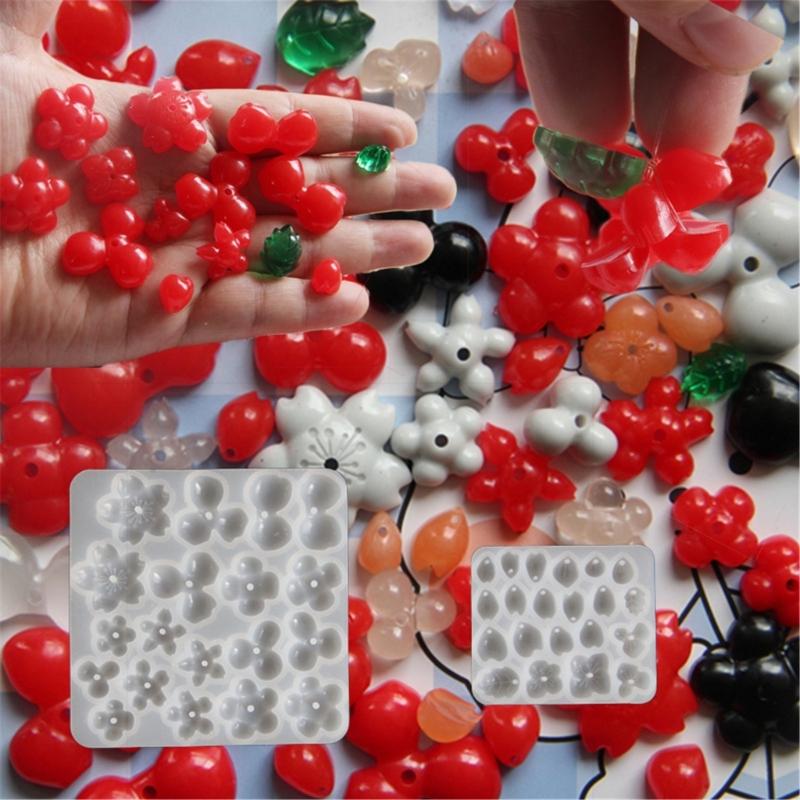 Heat Resistant Silicone Mould Set For Handmade Floral Pendant Charm Jewelry Designs Craft Projects