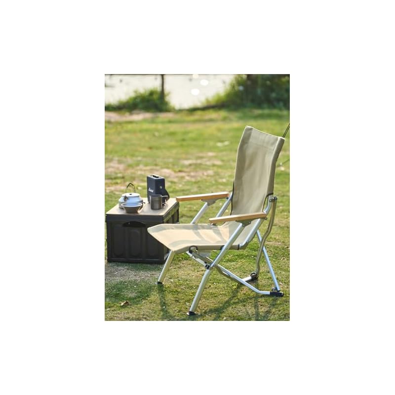 AREFFA niedriger Stuhl, Campingstuhl, Outdoor-Stuhl, faltbar, leicht, Aluminiumlegierungsrahmen, 200 kg Tragfähigkeit, 1680D Sitz, kompakte Aufbewahrung