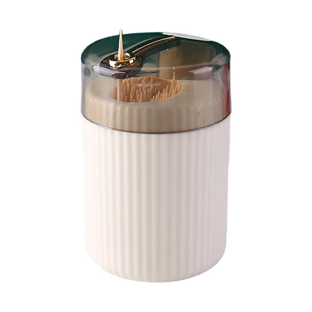 Home Living Room Toothpick Box With Press-to- Function