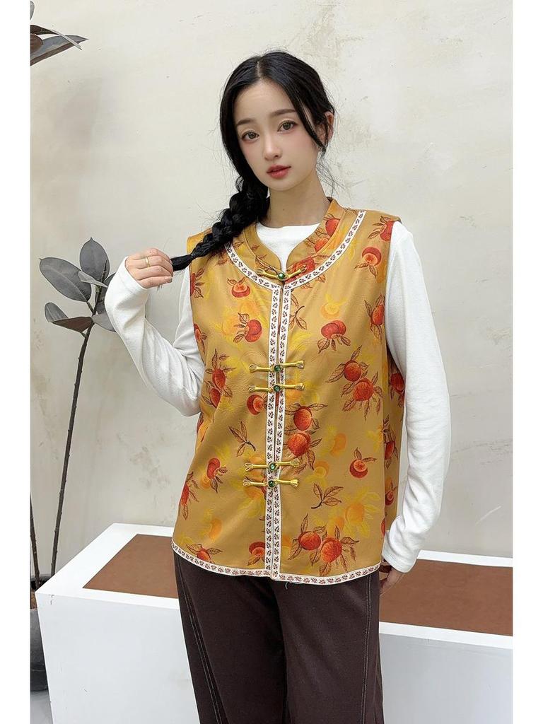 Women's Autumn/Winter Retro Slimming Jacquard Vest