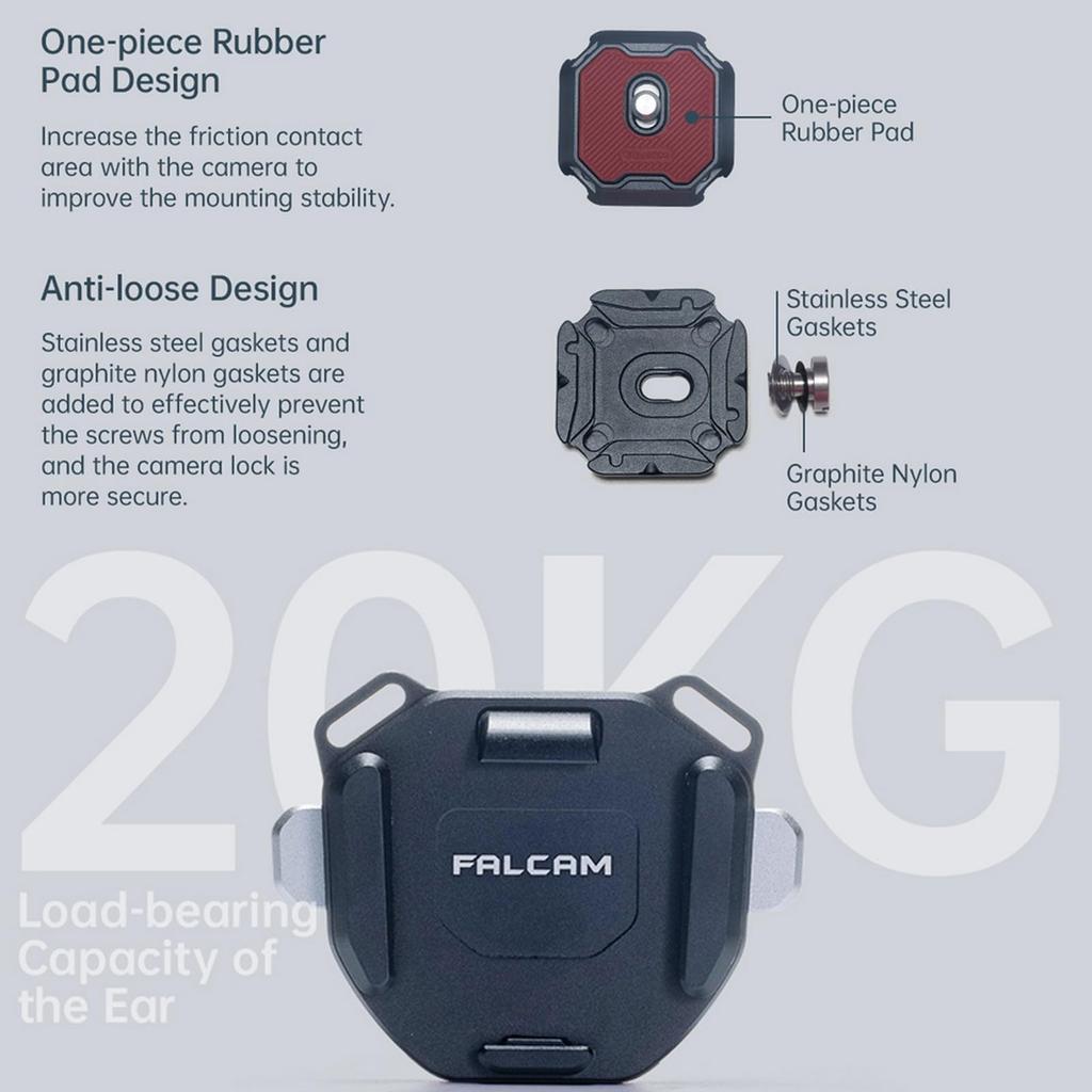 FALCAM F38 Camera Clip with Plate Kit Quick Release Clip for Attaching Camera to Backpack Shoulder Strap 3142 V2, -