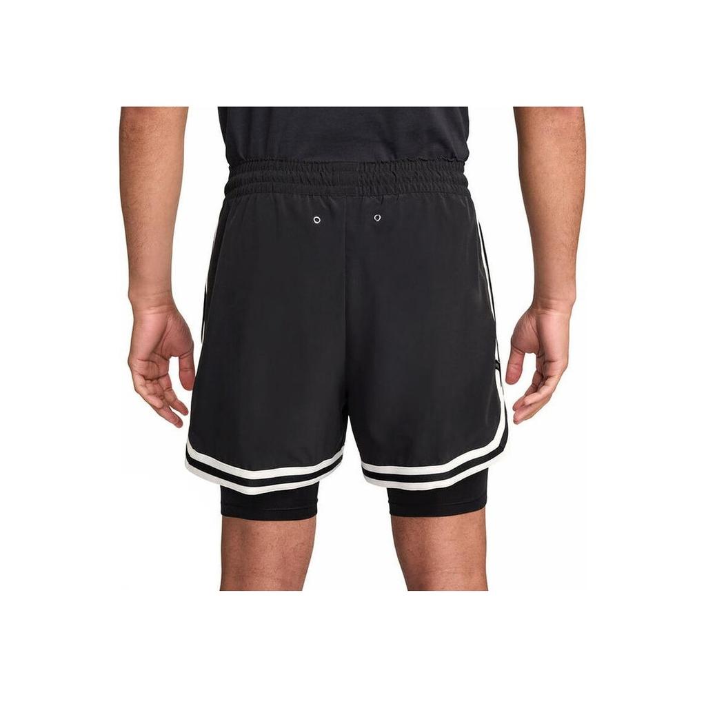 Nike Striped Outdoor Sports Elastic Straight-Leg Mid-Waist Loose Casual Shorts Men Bottoms Black FN8097-010
