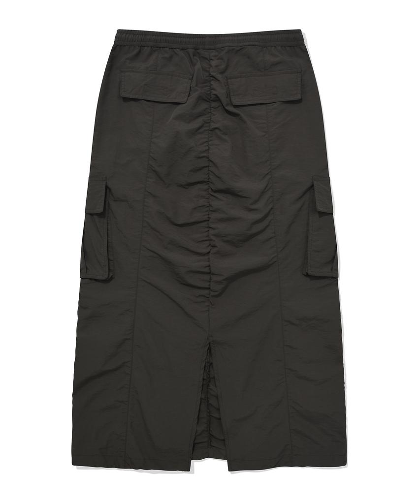 Vision Streetwear Vsw Parachute Maxi Cargo Skirt Charcoal
