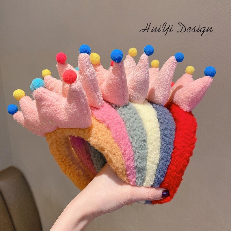 New Women Fashion Plush Hair Bands Headdress Headband Girls Hairband Hair Hoop Cute Face Wash Hair Accessories Headwear