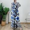 2024 Summer Women's Chic Middle East Pleated Robe Long Sleeve Cape Jacket
