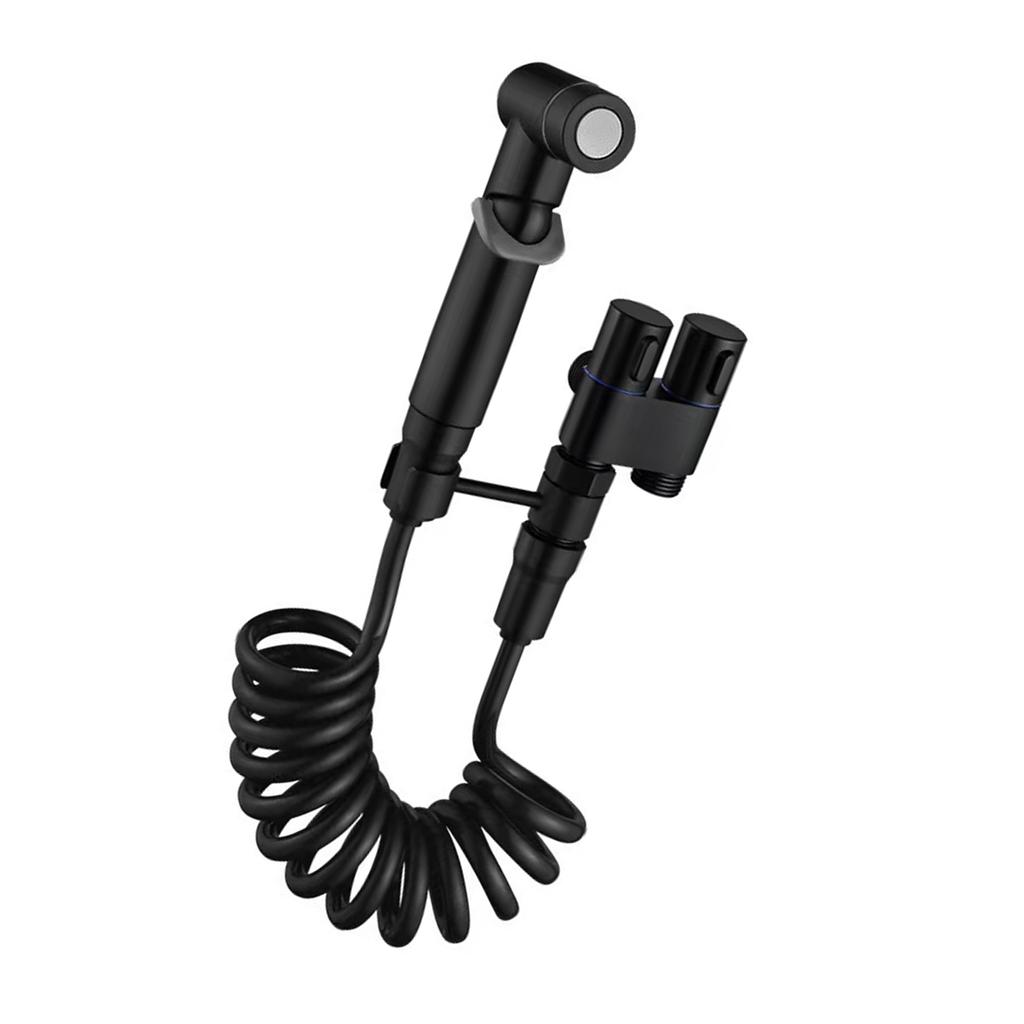 Handheld Bidet Sprayer Set Hand Shower Set Hand Shower Hose Alloy Texture Suitable for Bathroom and Toilet Showering