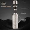 Luxury Titanium Insulated Cup Set with Tea Separator for Men & Women - Portable Design with Handle