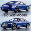 1/24 Benz E-Class E300 L Alloy Car Model Diecast Toy Metal Vehicles High Simulation Sound And Light Pull Back Toy Car Collection Gift