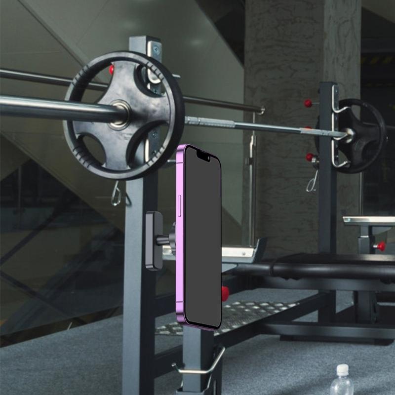 Magnetischer Handyhalter für Fitnessgeräte Einfache Montage Sicherer Halt Bis zu 3 kg Tragfähigkeit Kunststoffkonstruktion
