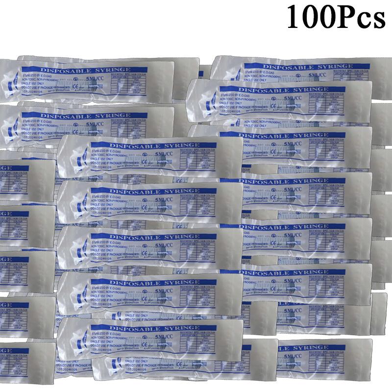 No needle 5ml Syringe Plastic Reusable With OPP Health 5/10/20/50/100Pcs Measuring Cat Pet Feeding 5ML Nutrient Syringe Tools