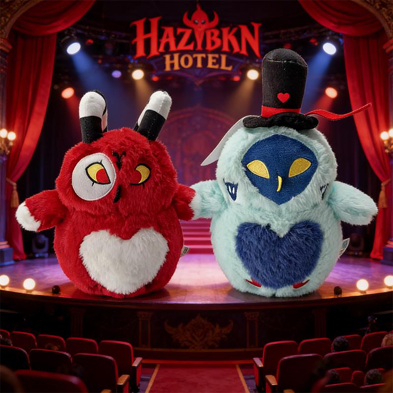 25CM New Anime Hazbin Hotel Hell Alastor The Radio Devil Cat Plush Toy Easter Sunday Cartoon Game Movie Peripheral Fan Kid Gifts
