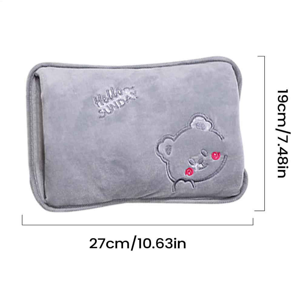 Rechargeable Hot Water Bag Leak-Proof Hand Warmer Hot Water Bottle with Soft Cover for Period Cramps Muscles Neck Legs Waist