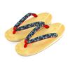 Setta Yellow Chiba Yellow Chiba Oval Indigo Dye Style [Takeharu] Japanese-made Sandals, Pattern, Pattern, Sponge, Women's, Shape, M,
