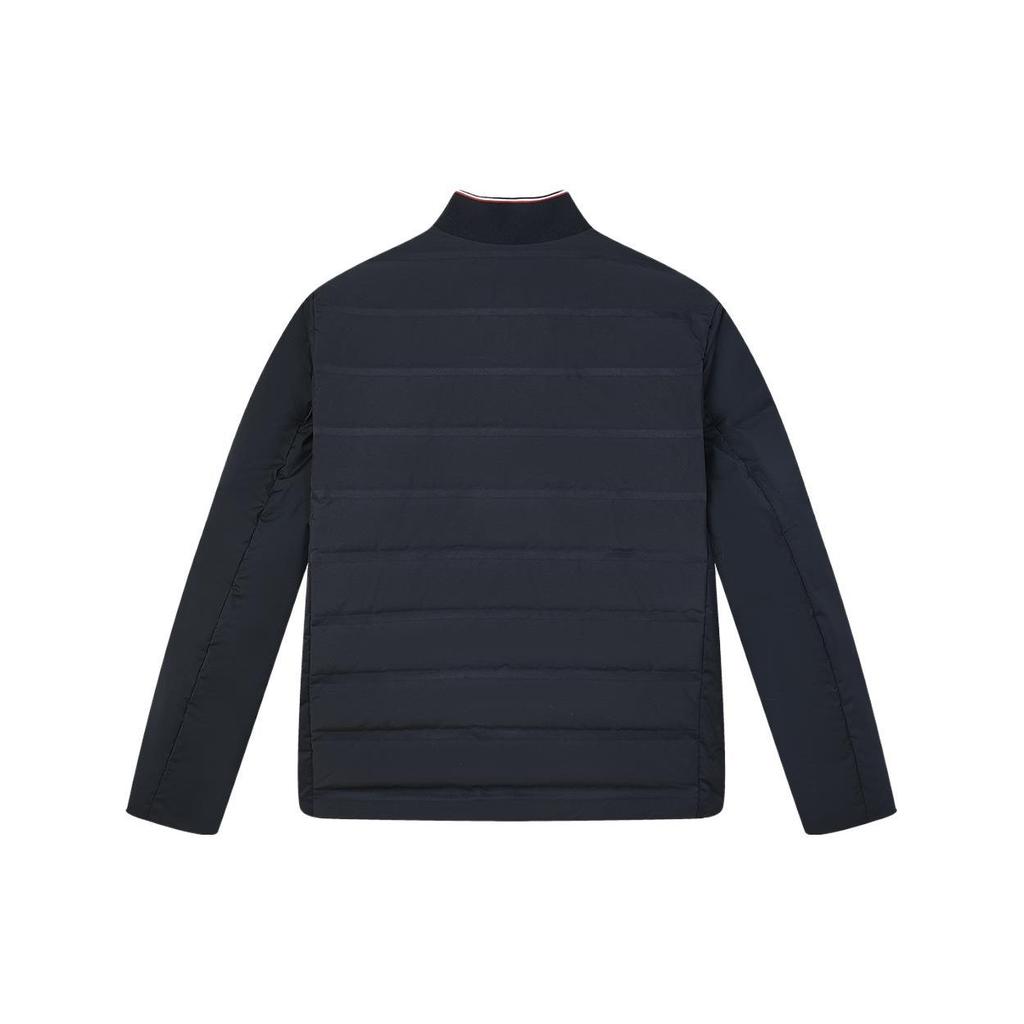 FILA Logo Print Stand Collar Lightweight Down Jacket Men Outerwear Legendary-Blue F11M341905R-NV