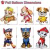6Pcs Colorful Paw Patrol Balloons Dog Patrol Theme Balloons Party Decorations
