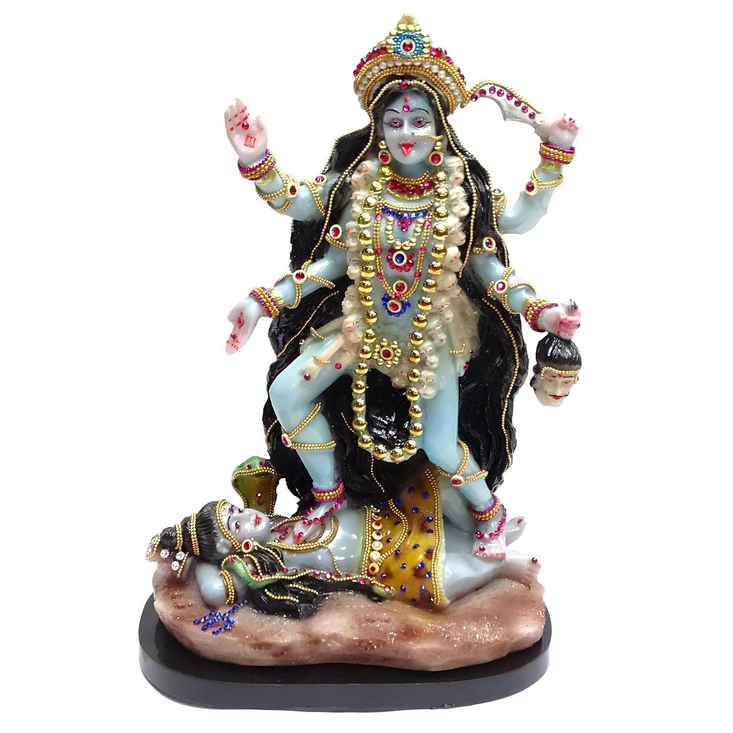

Kali MATA Statue/God Kali MATA Rani Resin Maa Kalka ji Idol for Mandir/Temple Pooja Murti Spiritual Puja Ghar Vastu Figurine for Pooja Gift