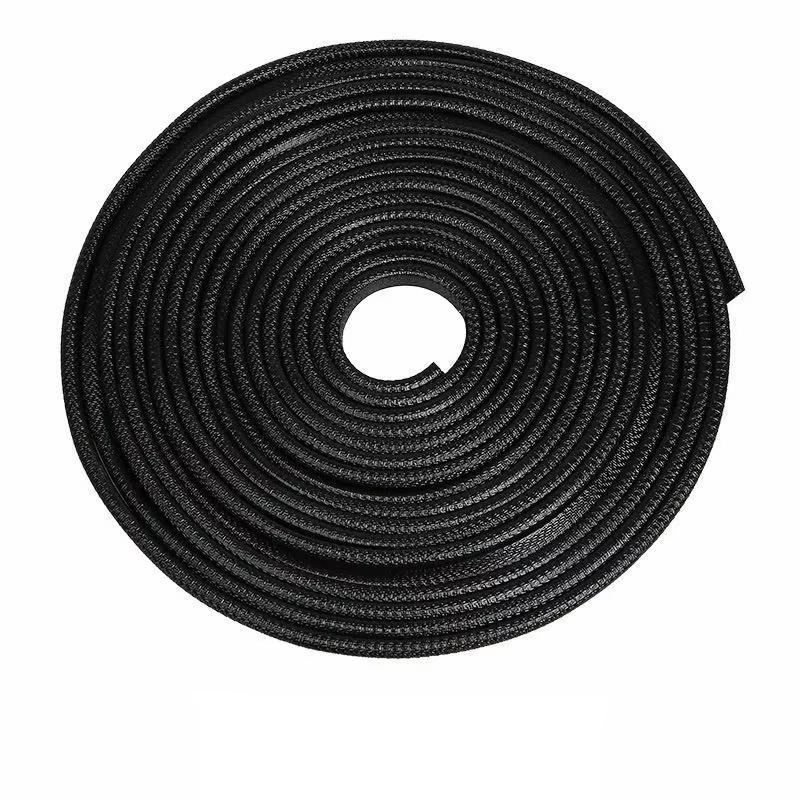 1PC 5m/196.85inch U Edge Banding Car Door Protection Strip Decorative Frame Bar Crashproof Strip Rubber Vehicle Sealing Decor