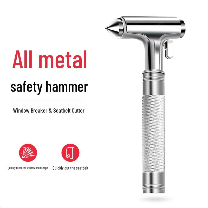 4-в-1 Аварийный автомобильный инструмент: Молоток для разбивания стекол, Фонарик, Инструмент для аварийного выхода и разбивания окон