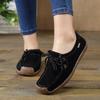 Fashion Womens Casual Sneakers Comfortable Women Loafers Lace-up Moccasins Women Shoes Fashion Flats Shoes Plus Size Zapatillas De Mujer