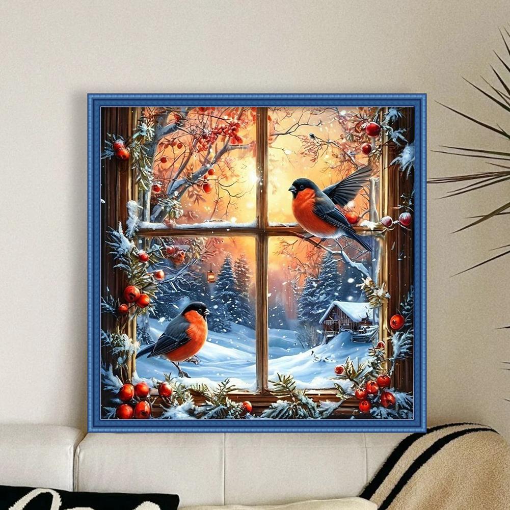 Winter Printed Cross Stitch Kit DIY 11CT Embroidery Craft Set Home Decoration