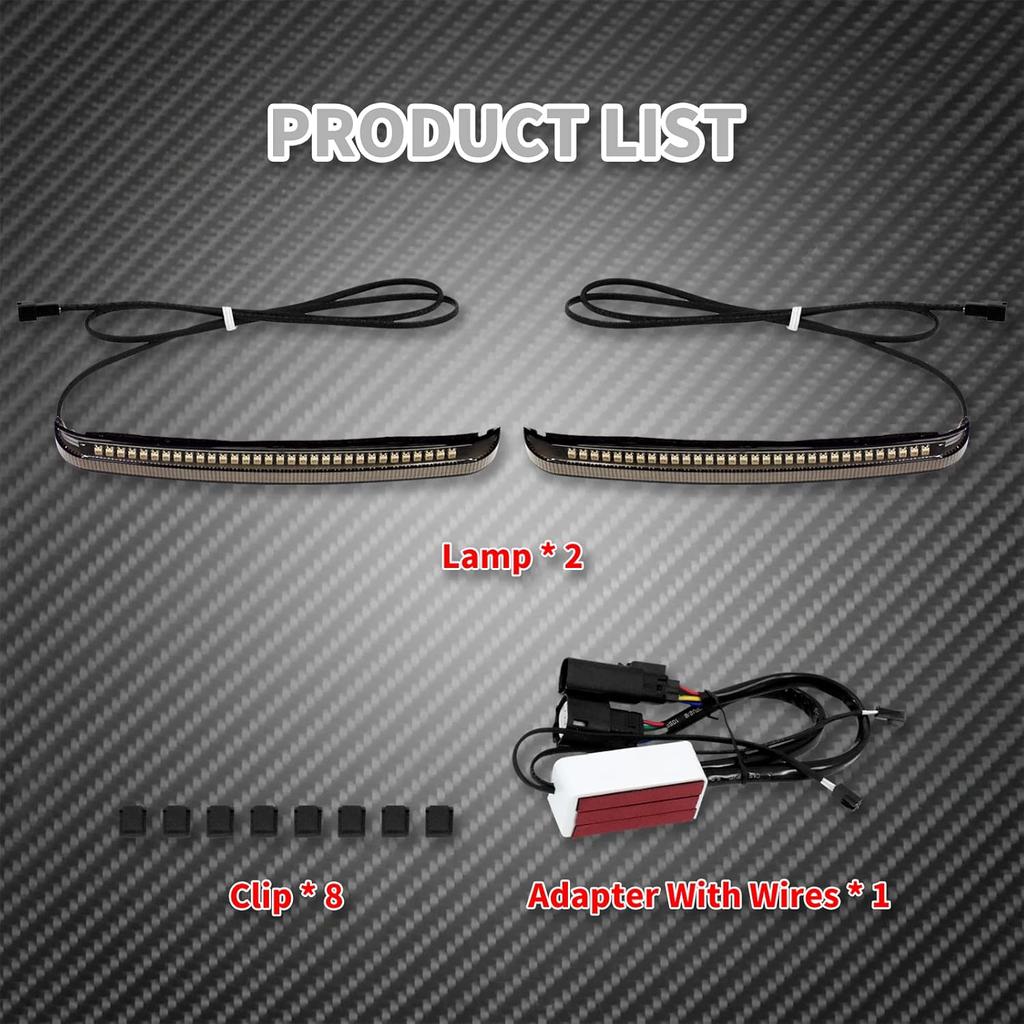 Motorcycle LED Saddlebag Tail Light Running Brake Sequential Turn Signal Lamp Fit for Harley Touring Street Gilde Road King Road Gilde Electra Glide