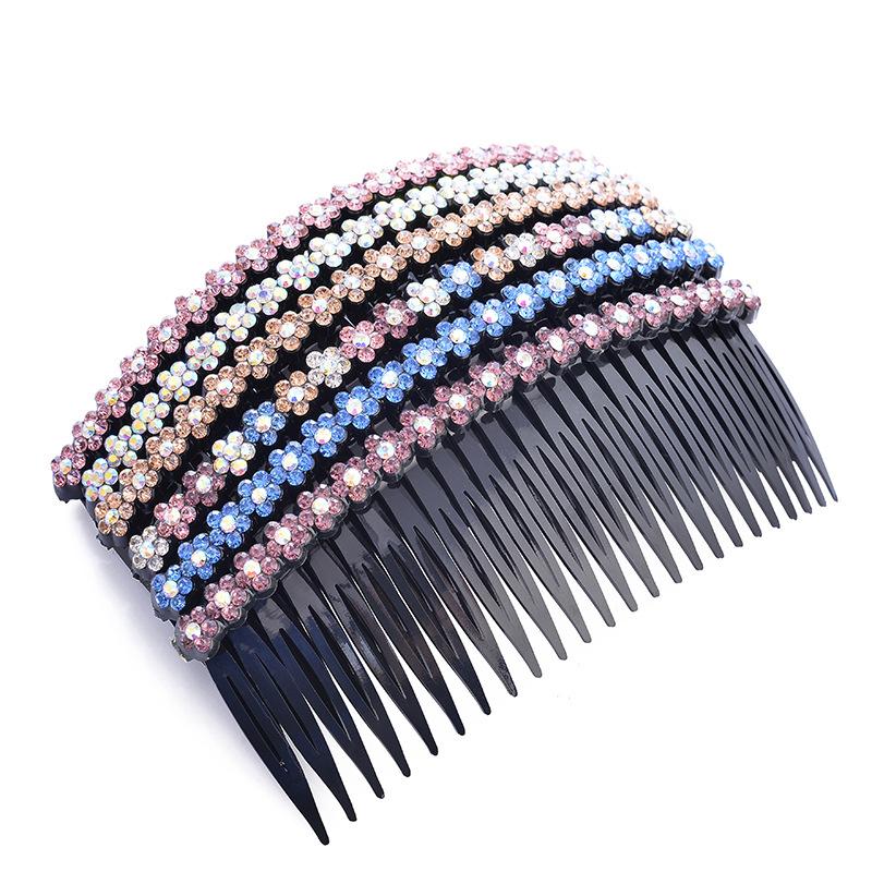 Plum Blossom Hair Comb Korean Style Fashion Hair Bun Head Insert Comb Plastic Simple Versatile Hairpin Female Accessories