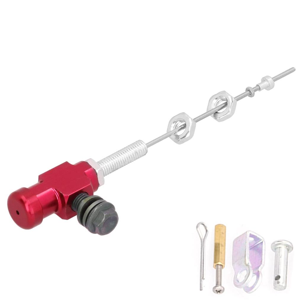 Motorcycle Hydraulic Clutch Master Cylinder Rod Brake Pump - M10x1.25mm Aluminum Alloy Modified (Red)