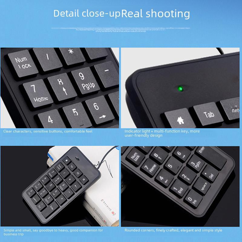 Compact Wired Numeric USB Keyboard for Accounting and Finance.