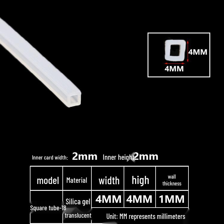 High-Temperature Resistant Silicone Square Tubing: Durable, Customizable, Aging-Resistant Rubber Sheath and Hollow Sealing Strip.