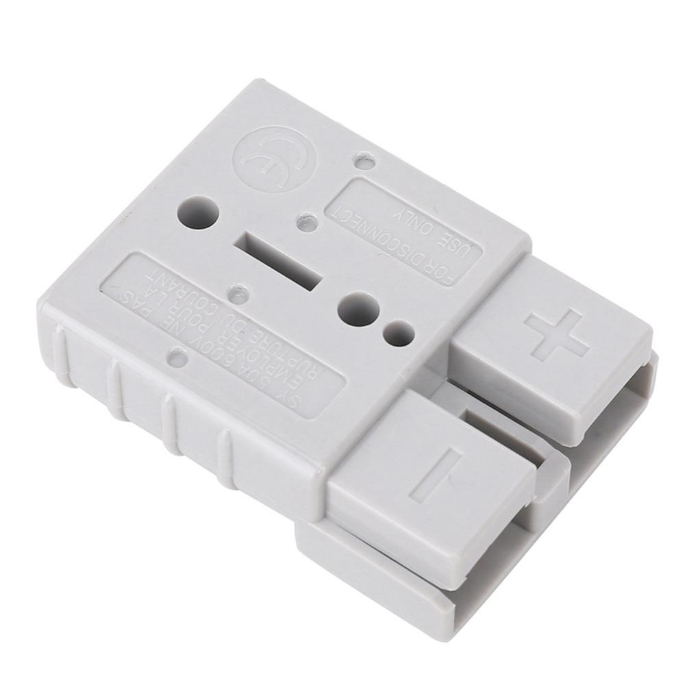 10 PCS 50A 600V Battery Power Connector Quick Disconnect Silver-plated Copper Cable Terminal 16mm² 6AWG Battery Quick Connect