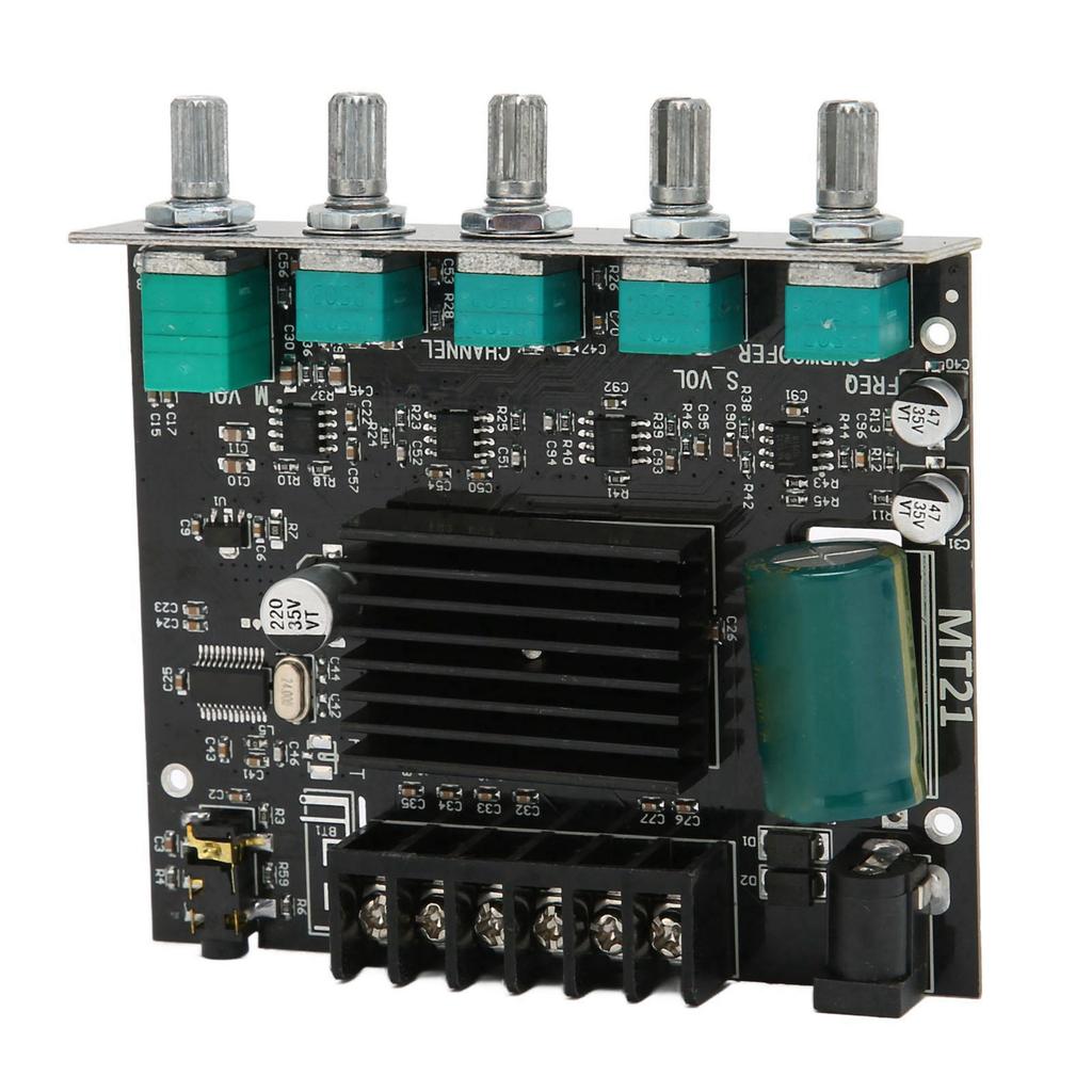ZK‑MT21 BT Amplifier Board High Power Sound Stereo DC12‑24V Digital Power Amplifier Board for 15‑100W 4‑8 Ohm  Speakers