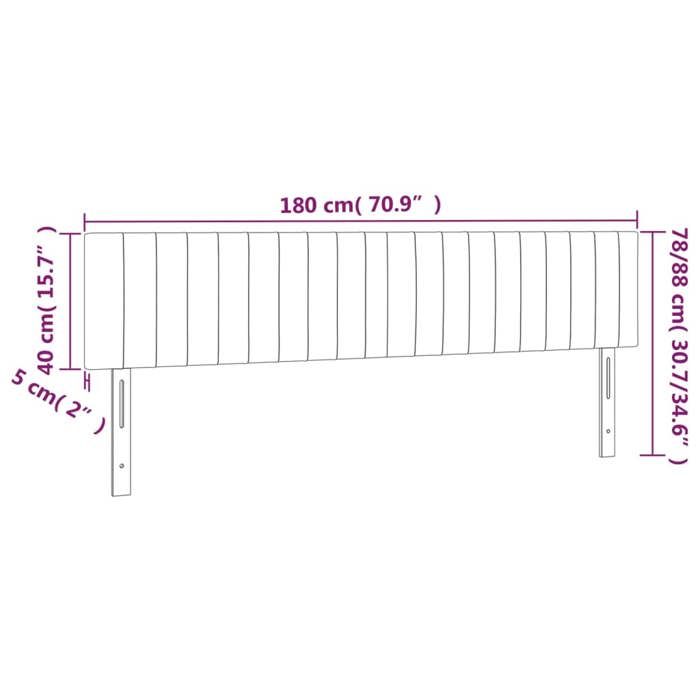 VidaXL LED Headboard Bedroom Furniture Double Bed Accessory Head of Bed Frame Interior Blue 3121870