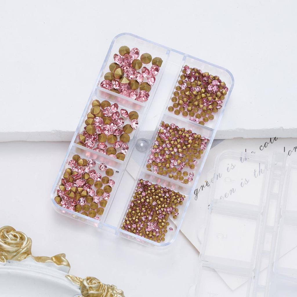 6-Gitter Strasssteine für Nagelkunst mit zerstoßenen Diamanten - Heiß verkaufte Dekorationsaccessoires