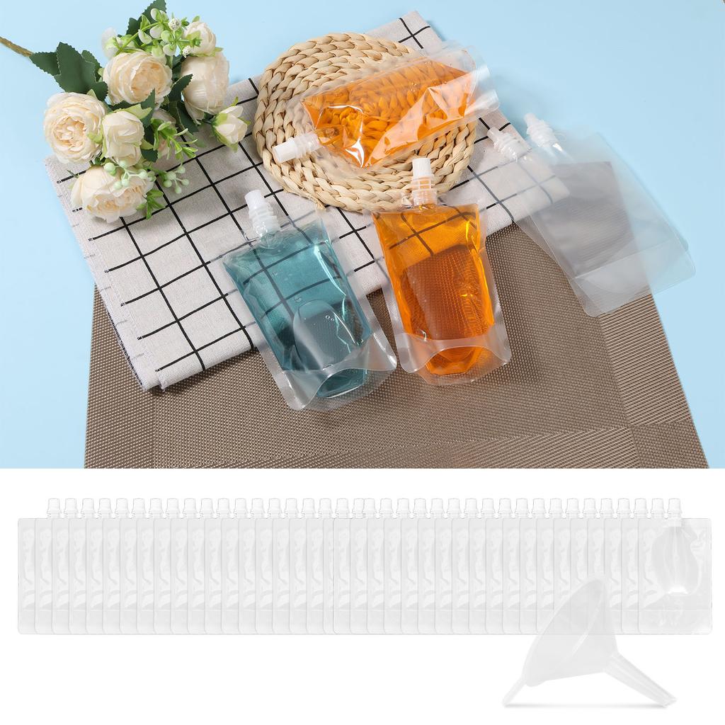 100Pcs 250ML/500ML Packaging Bags Liquid Beverage Milk Lotion Cosmetics Shampoo Shower Gel Bags Clear Portable Travel