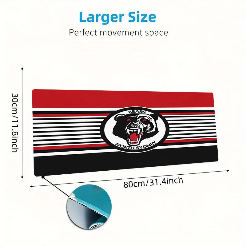 North Sydney Bears Color Mouse Pad Large Gaming Table Cushion Non-slip Laptop Tablet Big Mousepad XXL Mat Mini PC Playmat With Lock edge