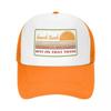 Unisex WoUnisex Hawk Tuah Sunset Orange Trucker Caps HipHop Mesh Baseball Caps Funny Dad Hat Sun Hats Adjustable Trucker Cap Spring
