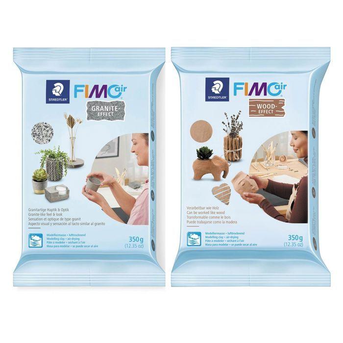 2 Fimo Air Effect Polymer Clays 350 G Granite + Wood