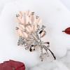 Brooch Female Rose Gold Wheat Ear Flower Corsage Elegant Suit Pin Accessories Classic Retro