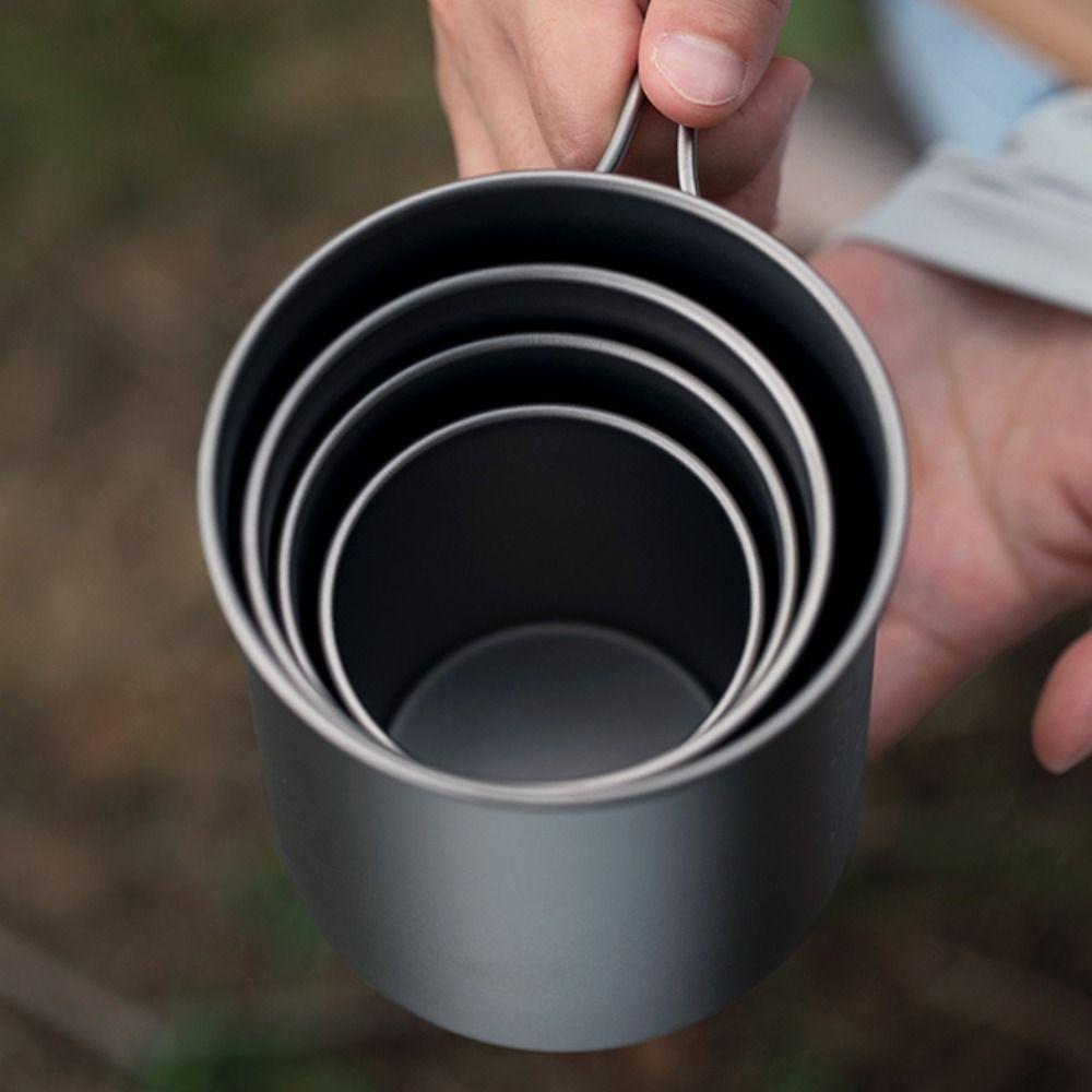 300ML/450ML/750ML Outdoor Water Cup With Foldable Handle Camping Picnic Mug Beer Cup  Travel