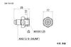 SWAGE LINE SW-FA125 Flare Nut Adapter, AN Male, M10 x 1.25 IF, Female Convex, Pack of 2