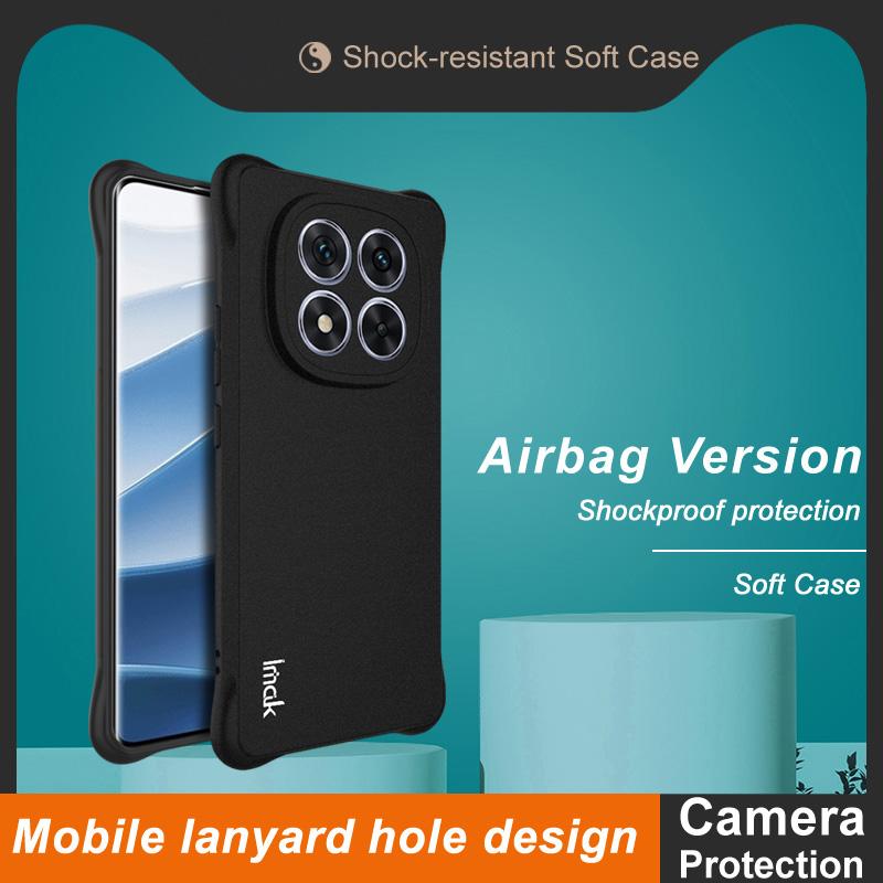 

IMAK For Xiaomi Redmi Note 14 Pro 5G/Poco X7 5G Case TPU Phone Cover Airbag Shockproof Protection Transparent Black