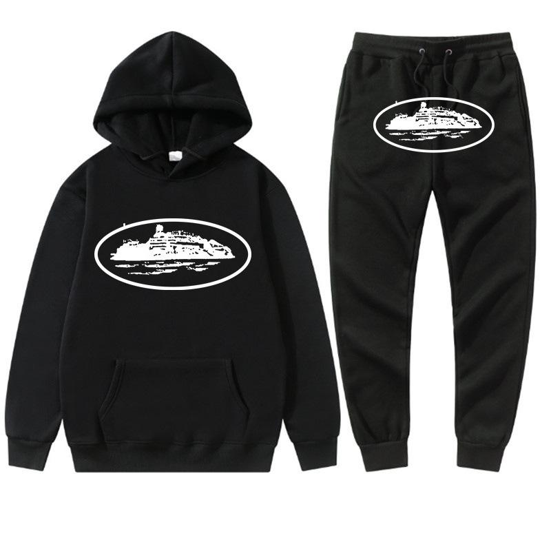 Grensoverschrijdend Corteiz trendy merk hoodie trainingspak sport trui heren en dames tweedelig trui + joggingbroek kleding street shirt