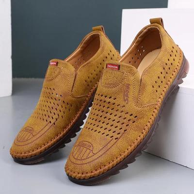 Halbschuhe aus Leder für Herren, Mokassins, atmungsaktive Turnschuhe für Herren, Fahrschuhe, Freizeitschuhe für Herren, hochwertige formelle Herrenschuhe