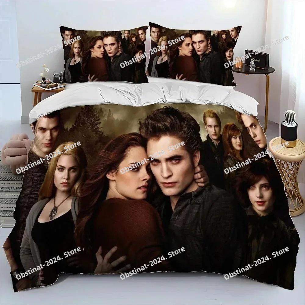 3D Biss zum Morgengrauen HD Bedruckte Bettdecke Bettwäsche-Set, Bettbezug Bett-Set Steppdeckenbezug Kissenbezug, King Queen Größe Bettwäsche-Set Kind